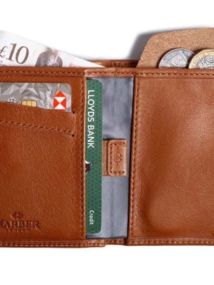 Leather Bifold Zip Wallet with RFID Protection